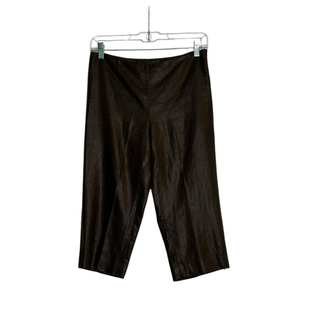 MAGASCHONI brown capri pants size Small